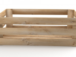 Wooden Fruit Crate 3D Model