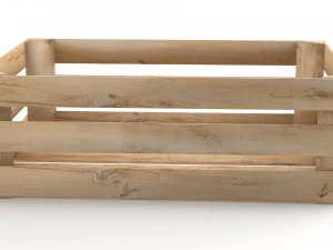 Wooden Fruit Crate 3D Model