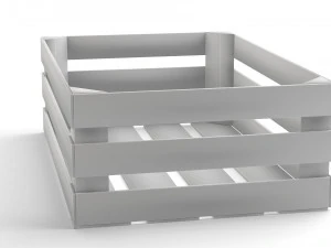Wooden Fruit Crate 3D Model