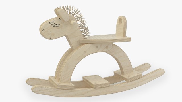 Rocking horse 3D Model .c4d .max .obj .3ds .fbx .stl .blend 