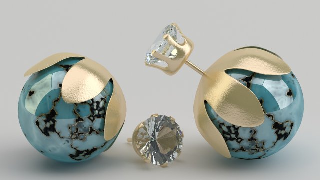 Earrings T 3Dモデル .c4d .max .obj .3ds .fbx .stl .blend 