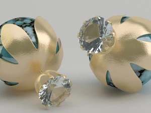 Earrings T 3D Model