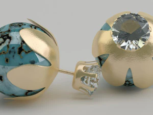 Earrings T 3D Model