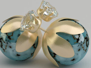 Earrings T 3D Model
