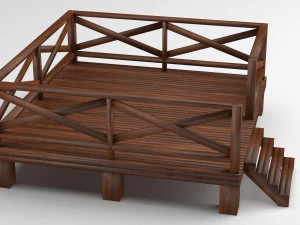 Wooden Terrace 3D Model