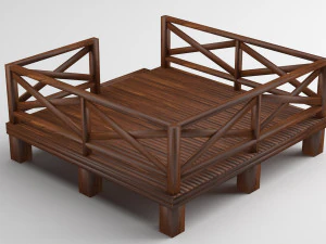Wooden Terrace 3D Model