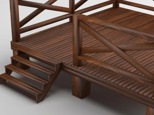 Wooden Terrace 3D Model