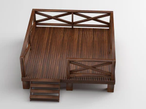 Wooden Terrace 3D Model