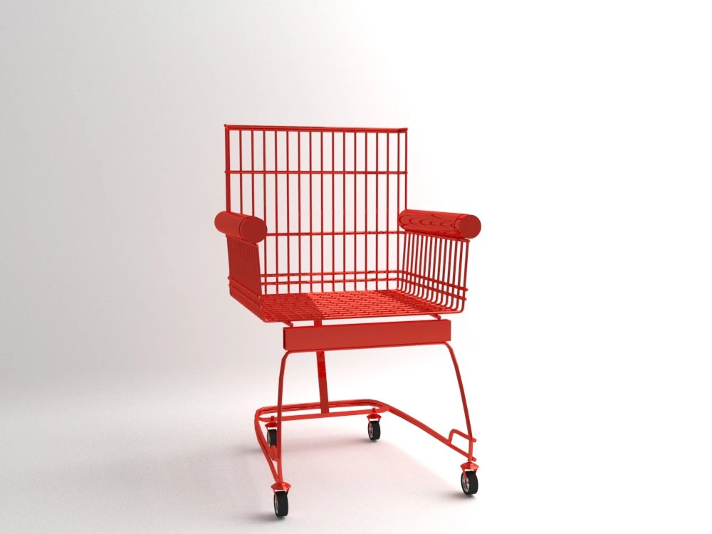 Cart chair 3D Model .c4d .max .obj .3ds .fbx .stl .blend 