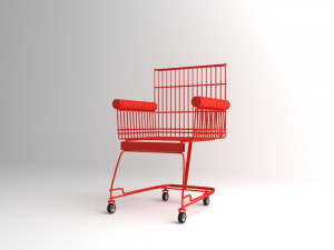 Cart chair Modello 3D