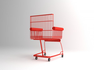 Cart chair Modello 3D