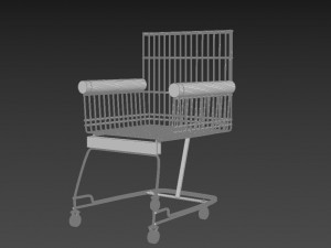 Cart chair Modello 3D