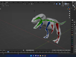 Low poly T-rex 4k 3D Model