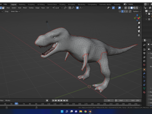 Low poly T-rex 4k Modelo 3D
