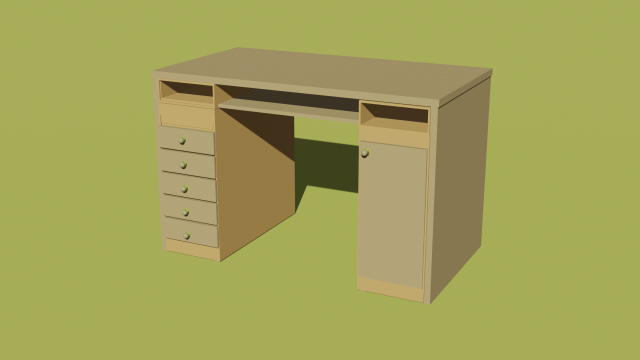 Table 3D Model .c4d .max .obj .3ds .fbx .stl .blend