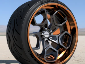 JANTES ROTIFORM HUR-T DE 19 POLEGADAS COM PNEUS ADVAN PARA MODELOS EM ESCALA E DIECAST Modelo 3D