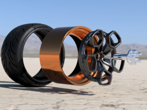 ROTIFORM HUR-T 19 INCH RIMS WITH ADVAN TIRES FOR SCALE AND DIECAST MODELS 3D Model