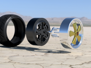 PORSCHE FUCHS RIMS 18 INCH WITH ADVAN TIRES FOR SCALE MODELS 3D Модель