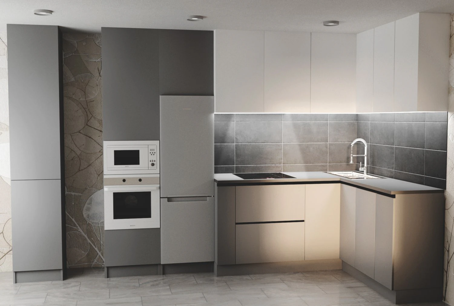 Modern Kitchen 3D Model .c4d .max .obj .3ds .fbx .stl .blend