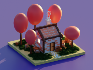 Autumn house 3D Model