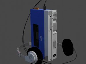 Pemutar Kaset Musik Retro Model 3D