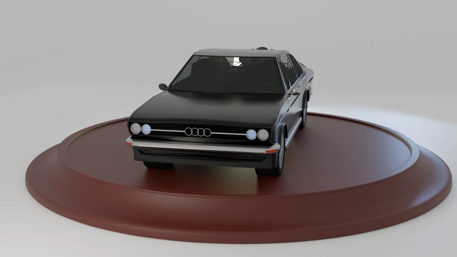 Audi 100 coupe Low Poly Low-poly Low-poly 3D Model .c4d .max .obj .3ds .fbx .stl .blend 