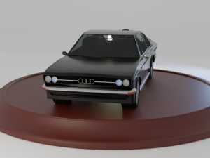 Audi 100 coupe Low Poly Low-poly Low-poly Modello 3D