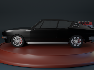 Audi 100 coupe Low Poly Low-poly Low-poly Modello 3D