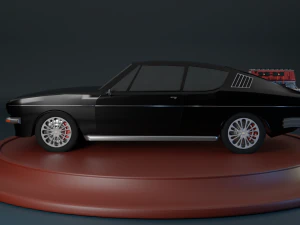 Audi 100 coupe Low Poly Low-poly Low-poly 3D Model