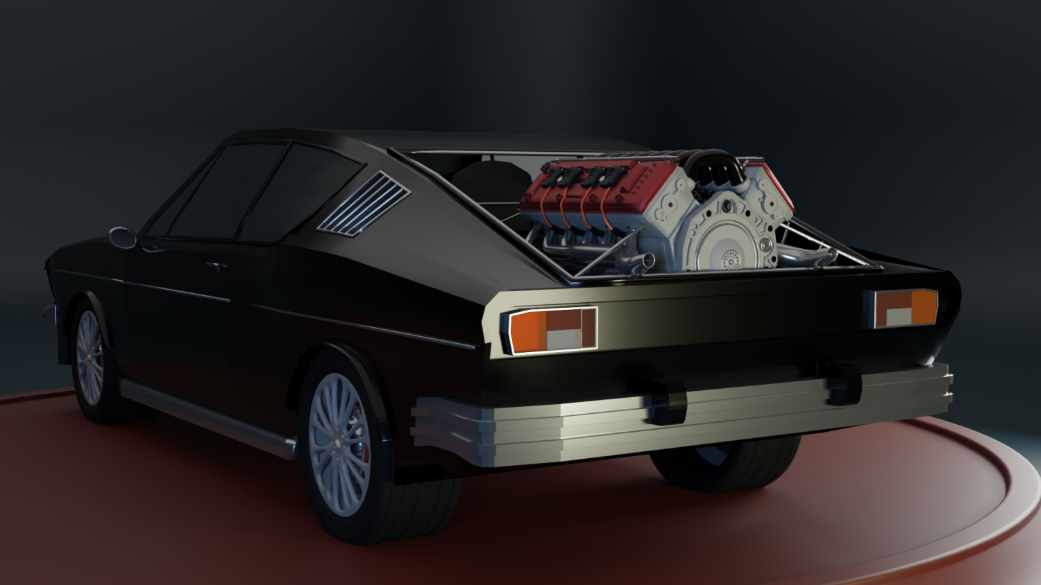 Audi 100 coupe Low Poly Low-poly Low-poly Бесплатно 3D Модель in  Классические 3DExport