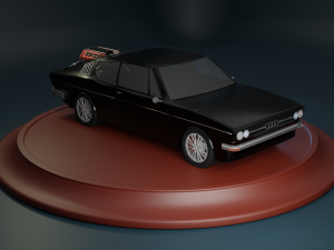Audi 100 coupe Low Poly Low-poly Low-poly Modello 3D
