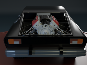 Audi 100 coupe Low Poly Low-poly Low-poly Modello 3D