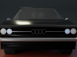 Audi 100 coupe Low Poly Low-poly Low-poly Modello 3D
