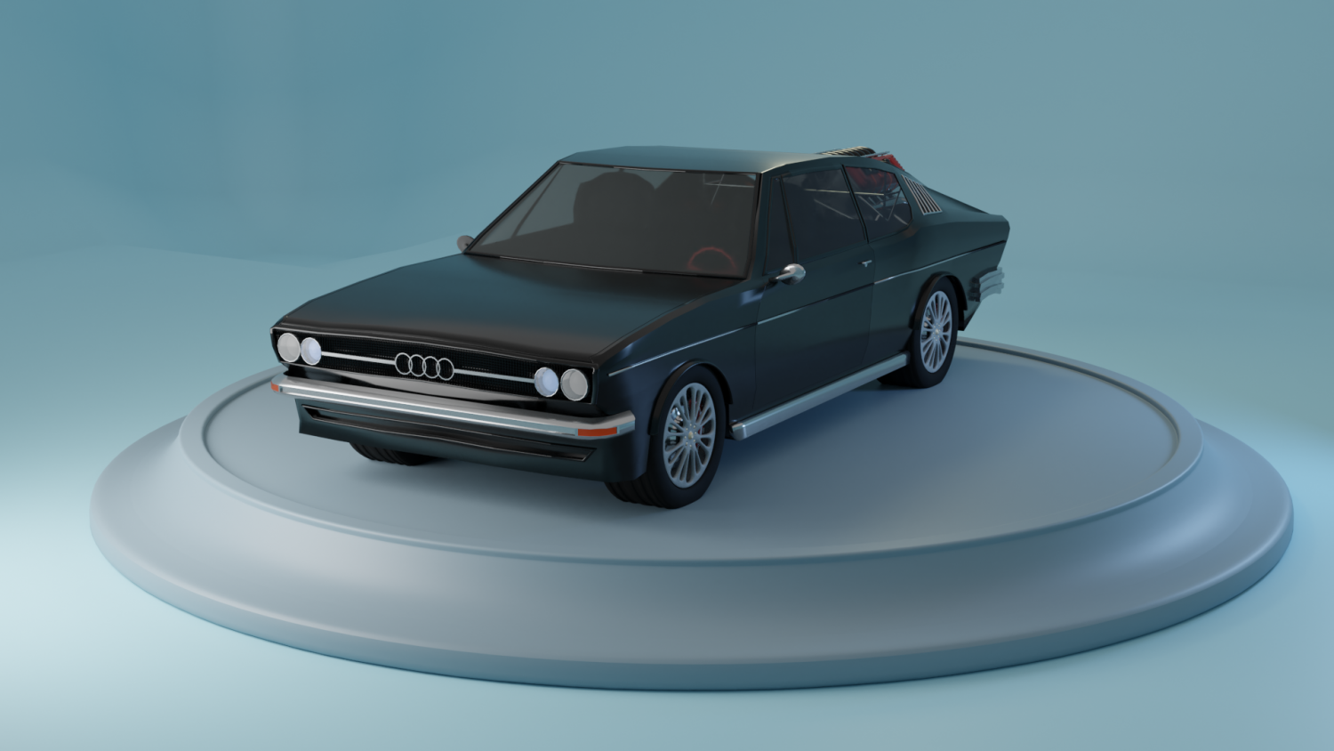 Audi 100 coupe Low Poly Low-poly Low-poly Бесплатно 3D Модель in  Классические 3DExport