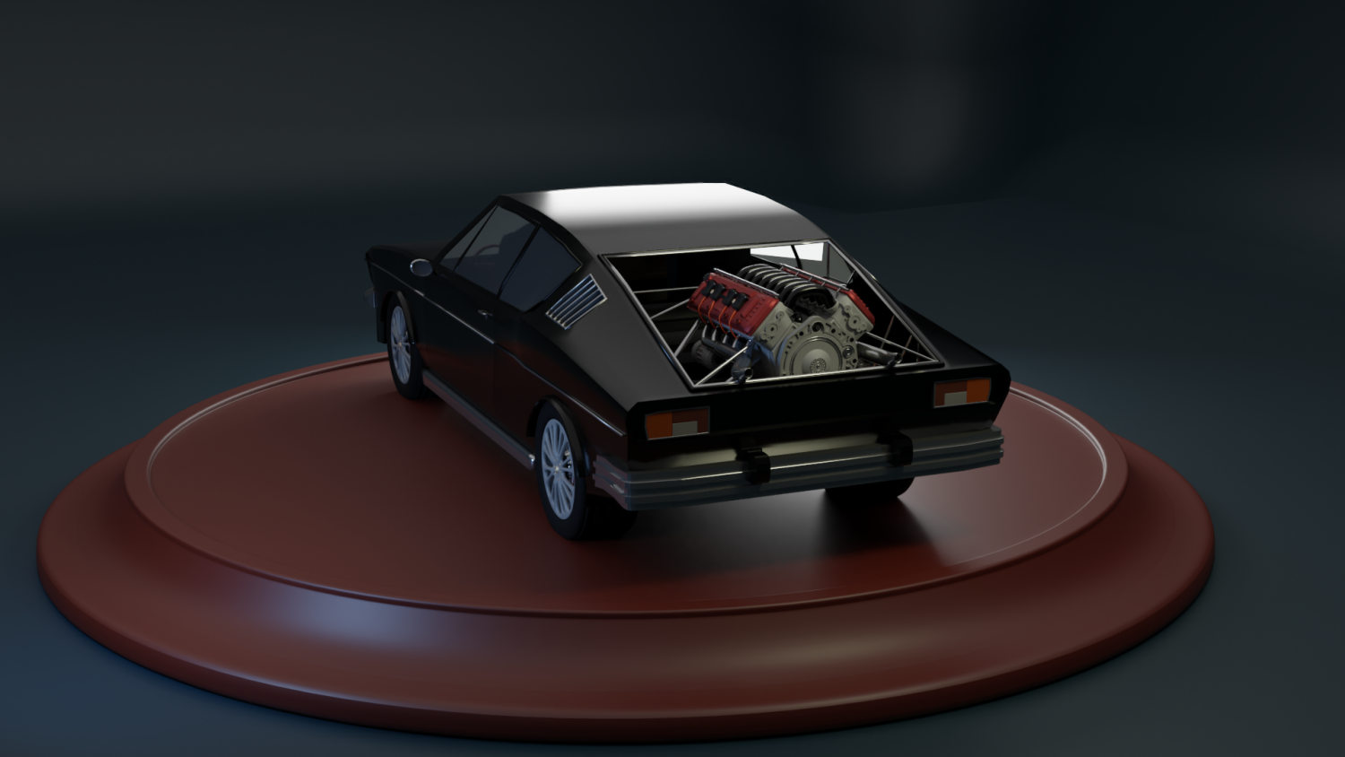 Audi 100 coupe Low Poly Low-poly Low-poly Бесплатно 3D Модель in  Классические 3DExport