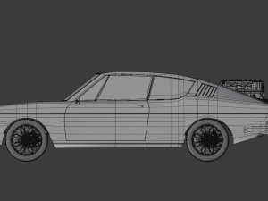 Audi 100 coupe Low Poly Low-poly Low-poly Modello 3D