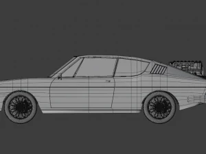 Audi 100 coupe Low Poly Low-poly Low-poly 3D Model