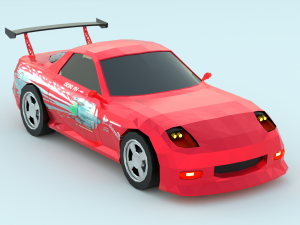 Mazda rx 7 low poly game ready Low-poly 3D 모델