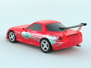 Mazda rx 7 low poly game ready Low-poly 3D Model