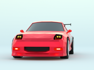 Mazda rx 7 low poly game ready Low-poly 3D Модель