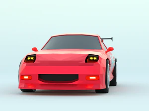 Mazda rx 7 low poly game ready Low-poly 3D Model