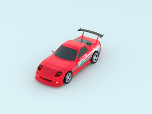 Mazda rx 7 low poly game ready Low-poly 3D Модель