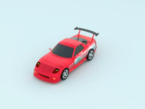 Mazda rx 7 low poly game ready Low-poly 3D Model