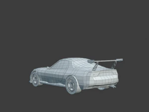 Mazda rx 7 low poly game ready Low-poly 3D Model