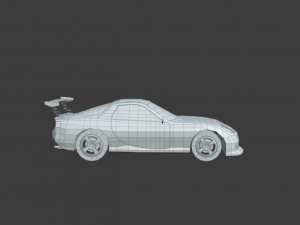Mazda rx 7 low poly game ready Low-poly 3D Модель