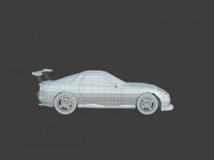 Mazda rx 7 low poly game ready Low-poly 3D Model