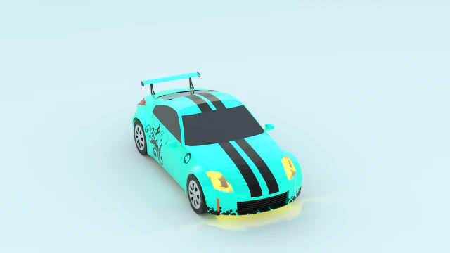 Nissan 350Z low poly gioco pronto Low-poly Low-poly gratuito Modello 3D .c4d .max .obj .3ds .fbx .stl .blend 