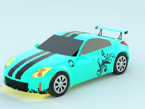 Nissan 350Z low poly game ready Low-poly Free low-poly 3D-Modell