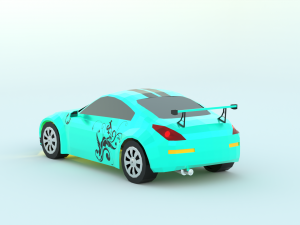 Nissan 350Z low poly game ready Low-poly Free low-poly 3D-Modell