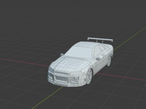 Nissan Skyline low poly game ready Low-poly Low-poly Modello 3D